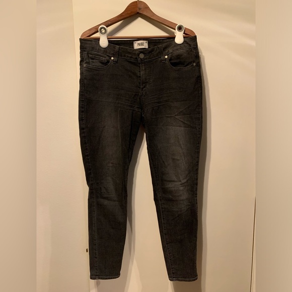 PAIGE Verdugo Ankle Dark Gray Jeans 31 - Picture 2 of 8